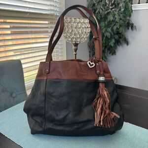 Brighton vintage Two-Tone Brown and Black Women's Handbag